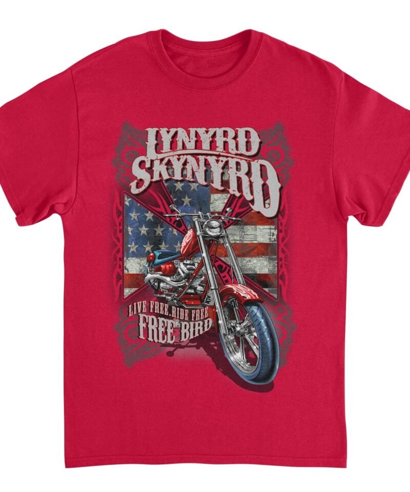 Lynyrd Skynyrd Motorcycle Red T-Shirt