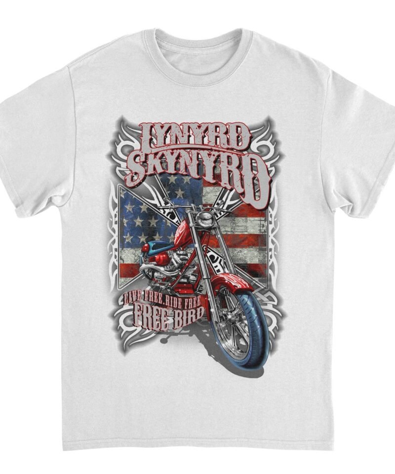 Lynyrd Skynyrd Motorcycle White T-Shirt
