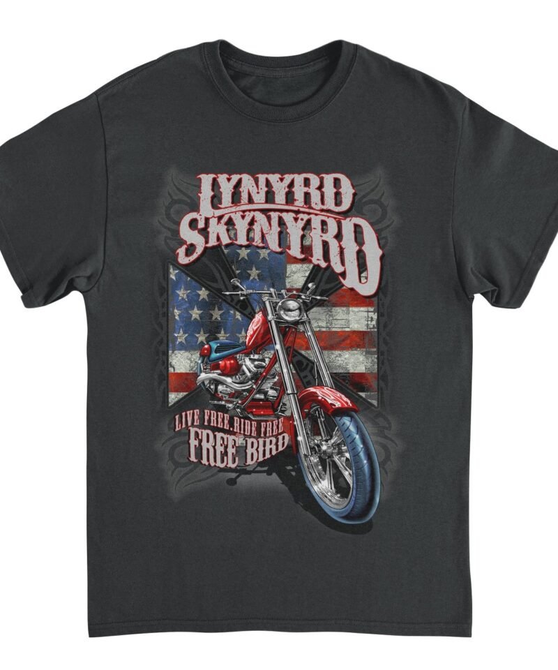 Lynyrd Skynyrd Motorcycle Black T-Shirt
