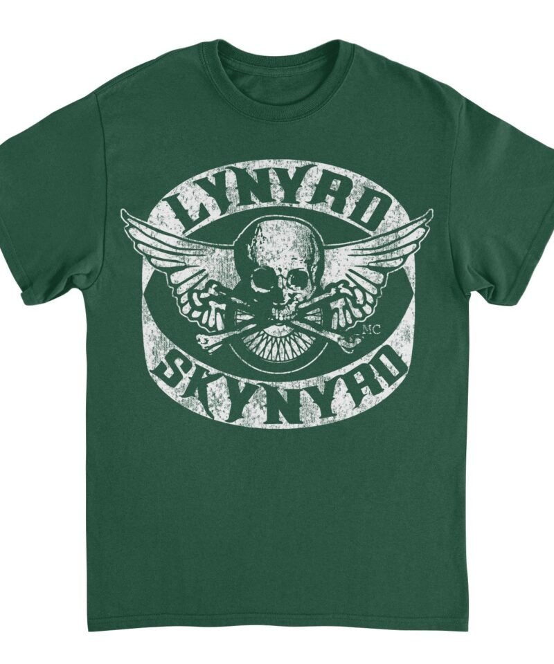 Lynyrd Skynyrd Skull White Forest Green T-Shirt