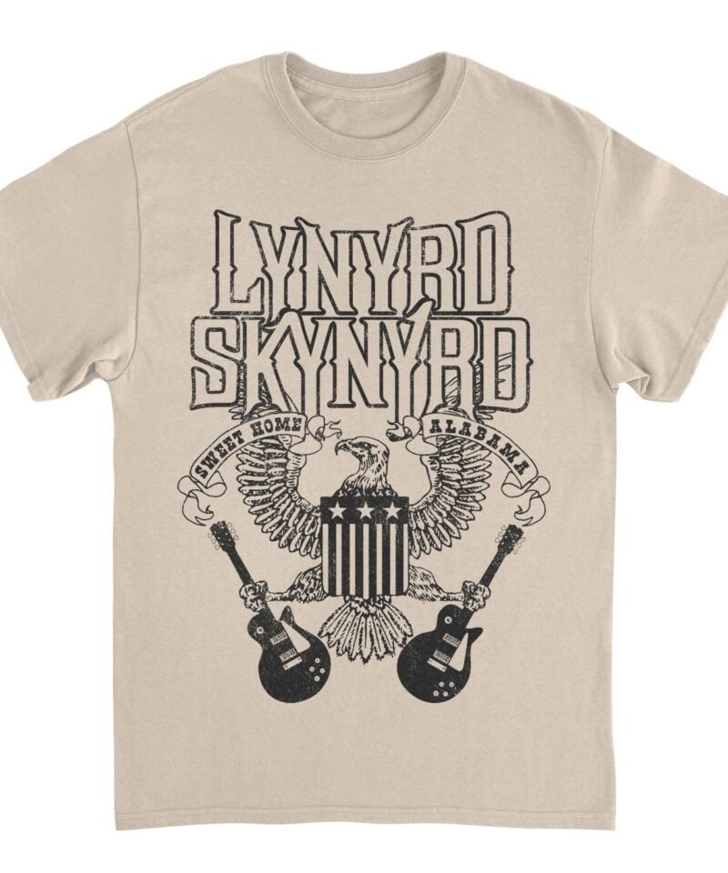 Lynyrd Skynyrd Black Letters Sand T-Shirt