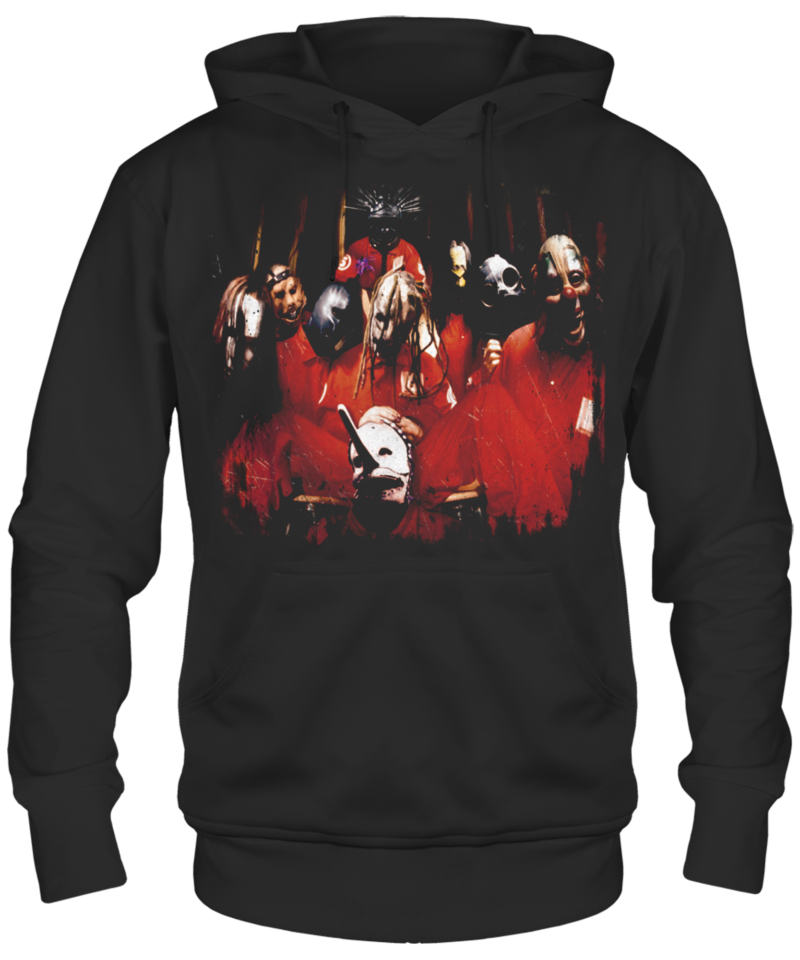 Slipknot Band Photo Black Front and Back Print Hoodie
