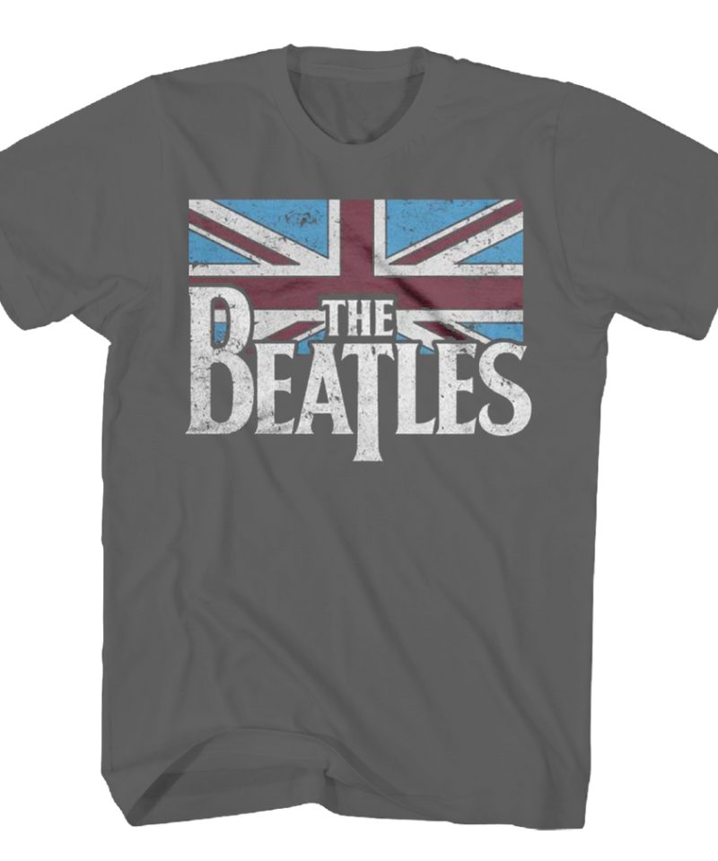 Beatles Distressed British Flag T-Shirt