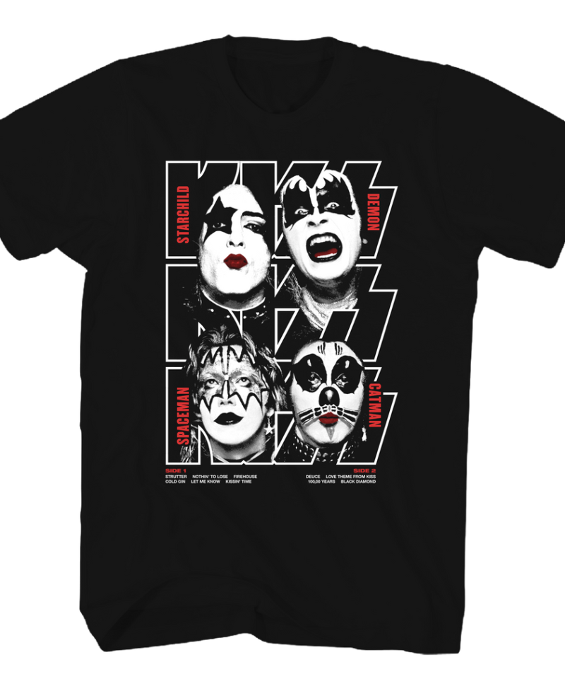 KISS Debut Album Cover Black T-Shirt