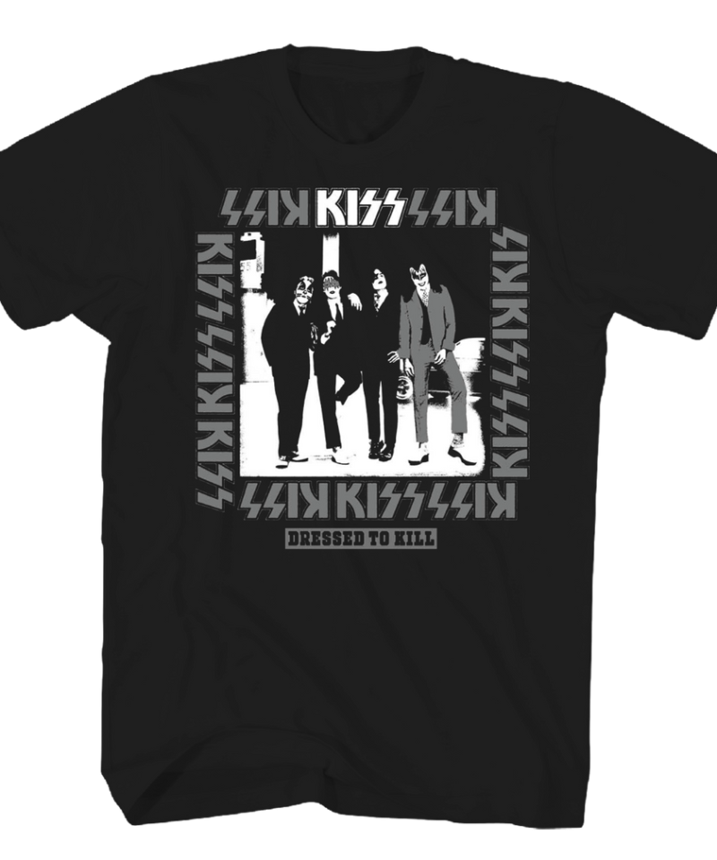 KISS Dressed To Kill Photo Image Black T-Shirt