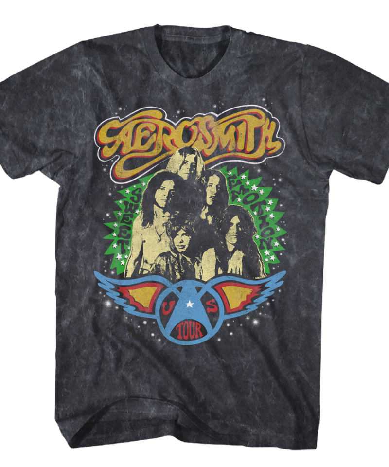 Aerosmith Sweet Emotion U.S. Tour Black Mineral Wash T-Shirt