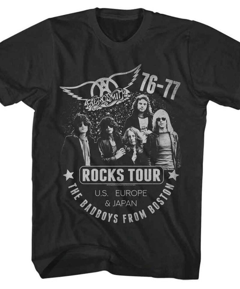 Aerosmith 76 77 Rocks Tour Smoke T-Shirt