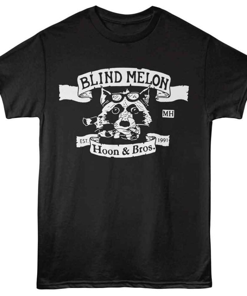 Blind Melon Hoon and Bros Raccoon Black T-Shirt
