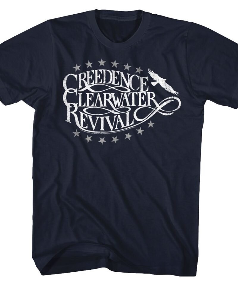 Creedence Clearwater Revival Eagle Navy T-Shirt