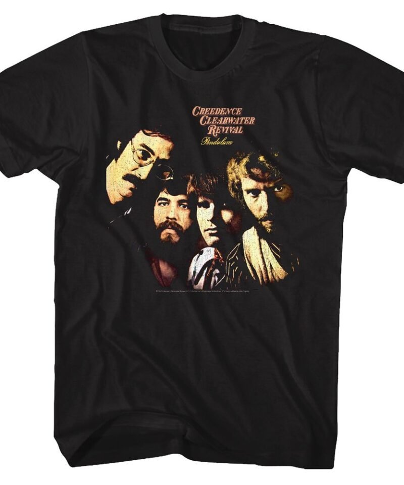 Creedence Clearwater Revival Pendulum Cover Black T-Shirt