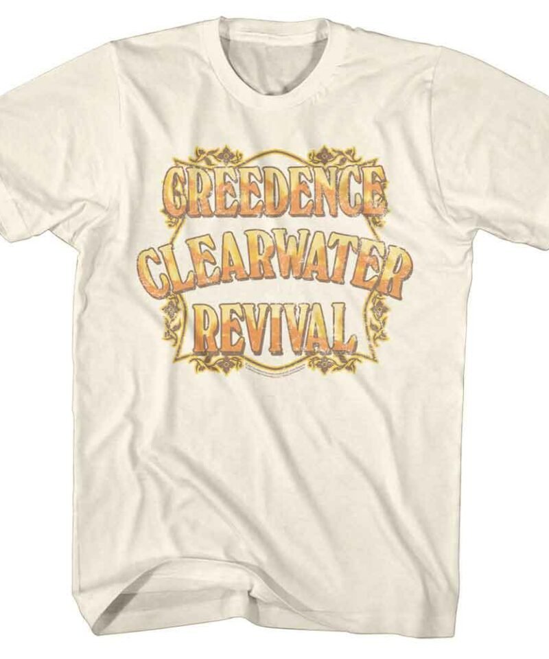 Creedence Clearwater Revival CCR Copper Logo Natural T-Shirt