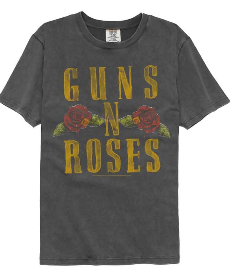 Guns n Roses GNR Logo and Roses Pepper T-shirt