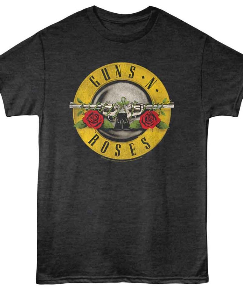 Guns n Roses GNR Bullet Black Heather T-Shirt
