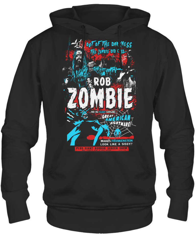 Rob Zombie Into Darkness Black Hooded Sweatshirt