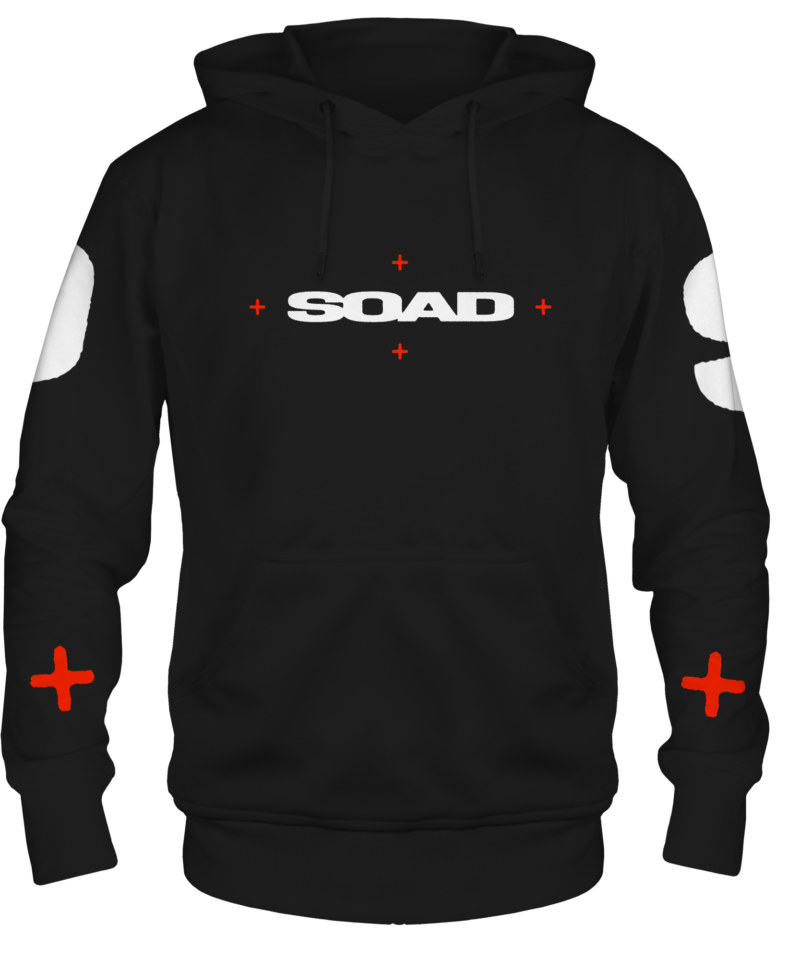 System of A Down Oversized Logo Black Hoodie