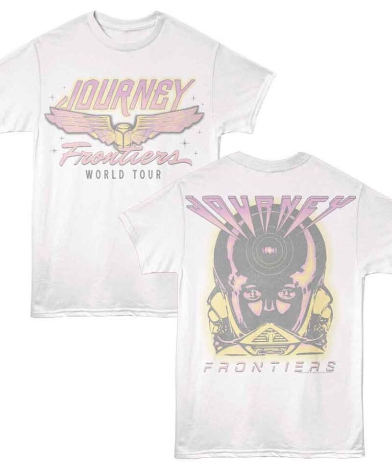 Journey Frontiers World Tour 2-Sided Print White T-Shirt