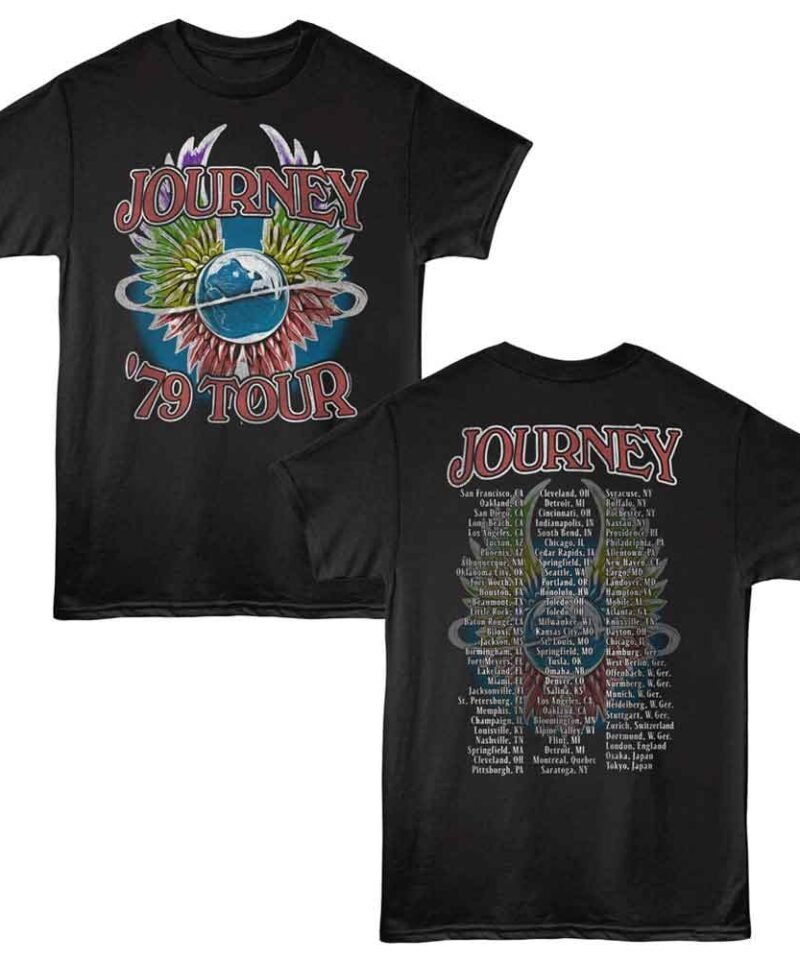 Journey 79 Tour Locals Black T-Shirt