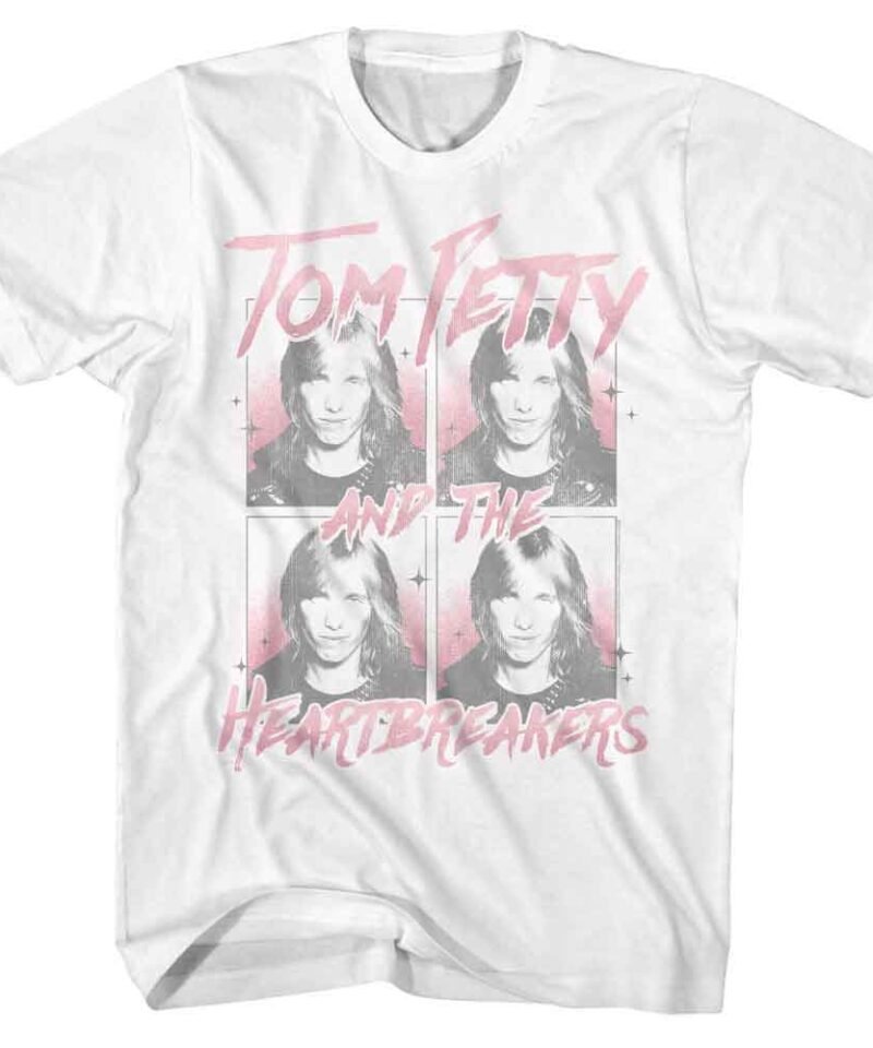 Tom Petty Four Images White T-Shirt