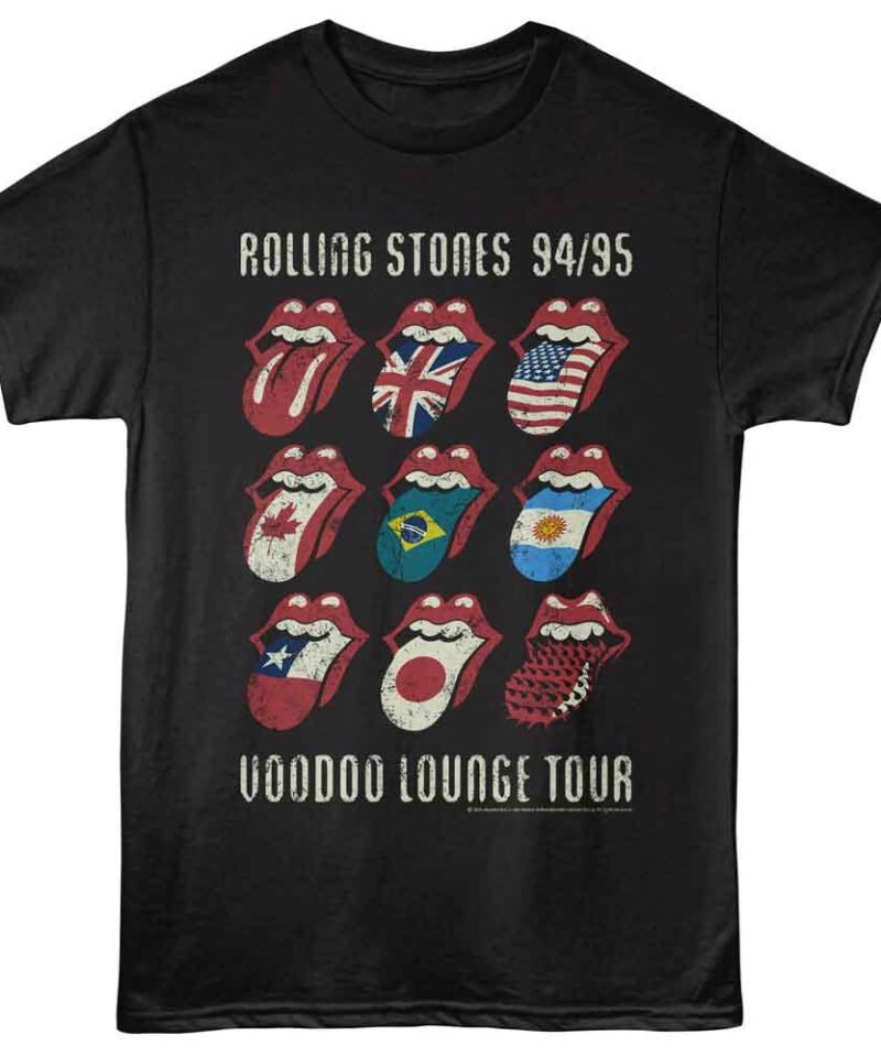 Rolling Stones Voodoo Tongues Black T-Shirt