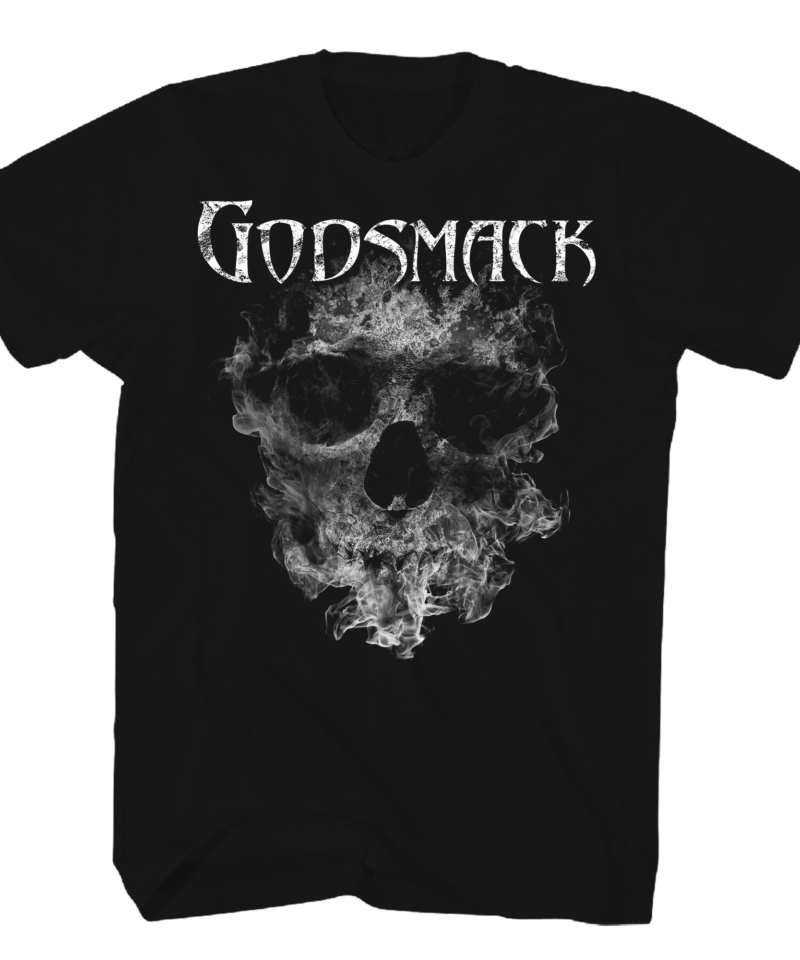 Godmack Smoking Skull Black T-Shirt