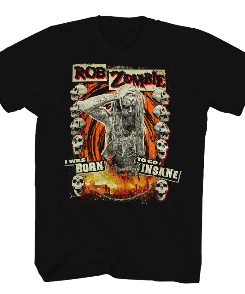 Rob Zombie Born to Go Insane Black T-Shirt