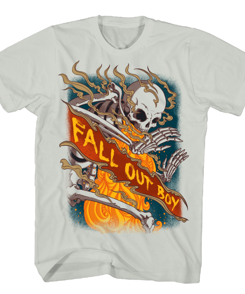 Fall Out Boy Skeleton Black T-Shirt