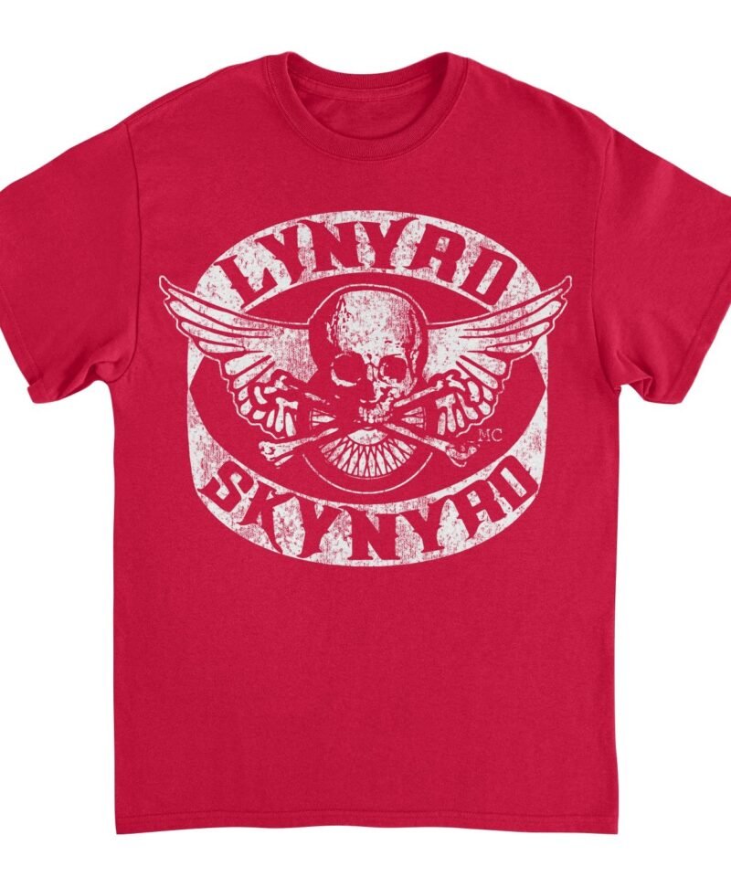 Lynyrd Skynyrd Skull White Red T-Shirt