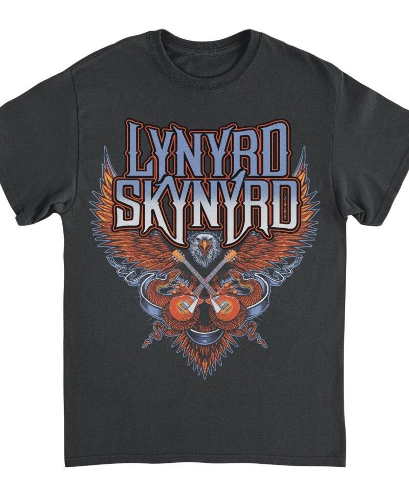 Lynyrd Skynyrd Eagle Guitar Black T-Shirt