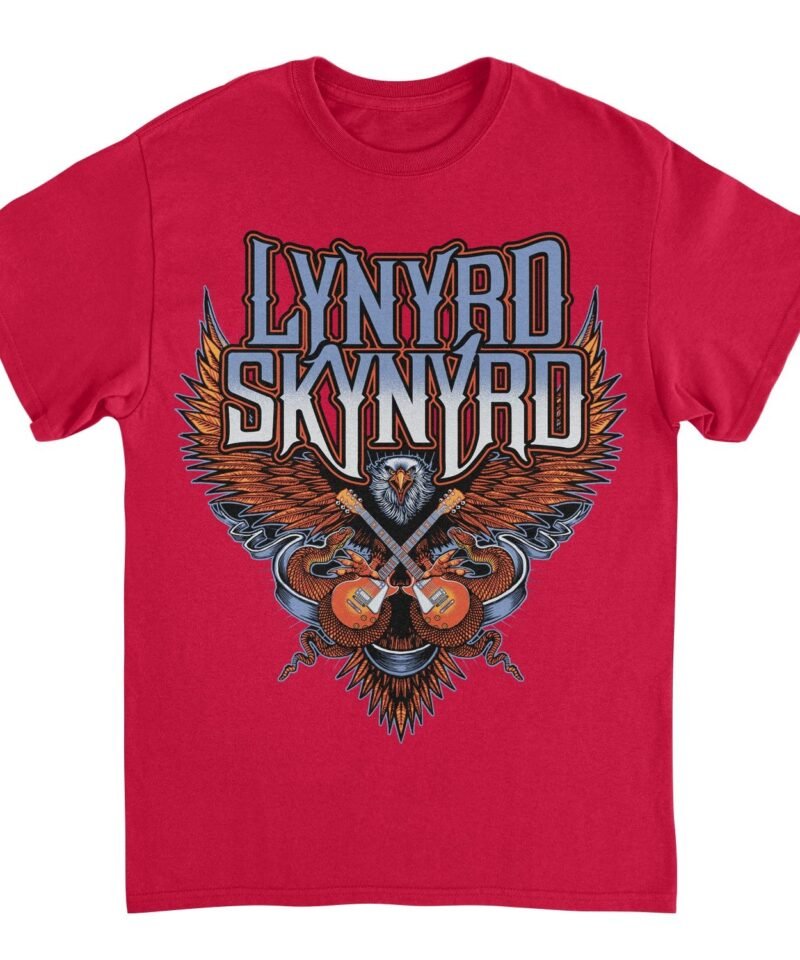 Lynyrd Skynyrd Eagle Guitar Red T-Shirt