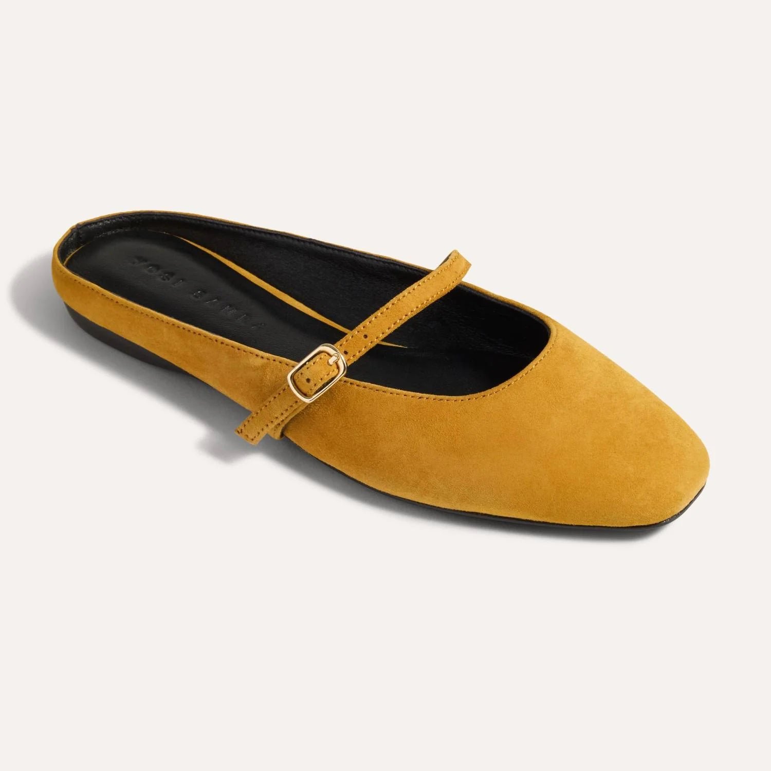 Lily Flat- Ochre Suede