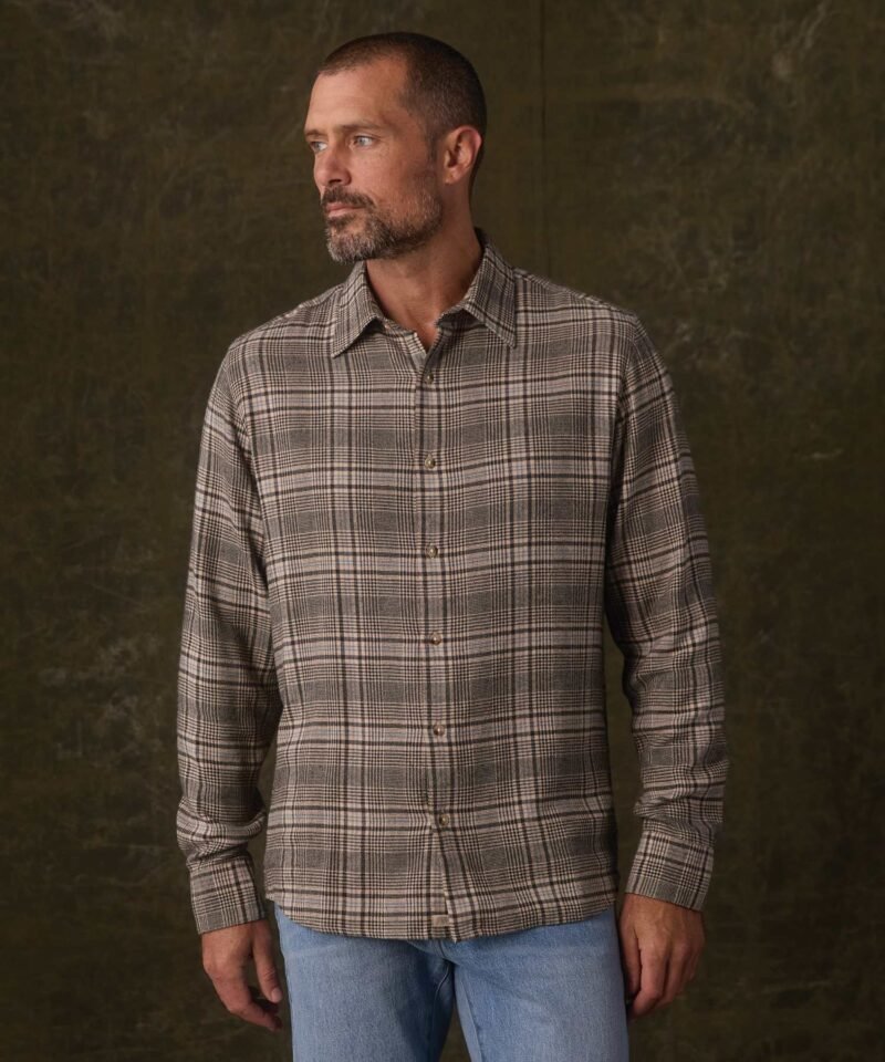 Owen Lightweight Button Up - Slate Blue Plaid
