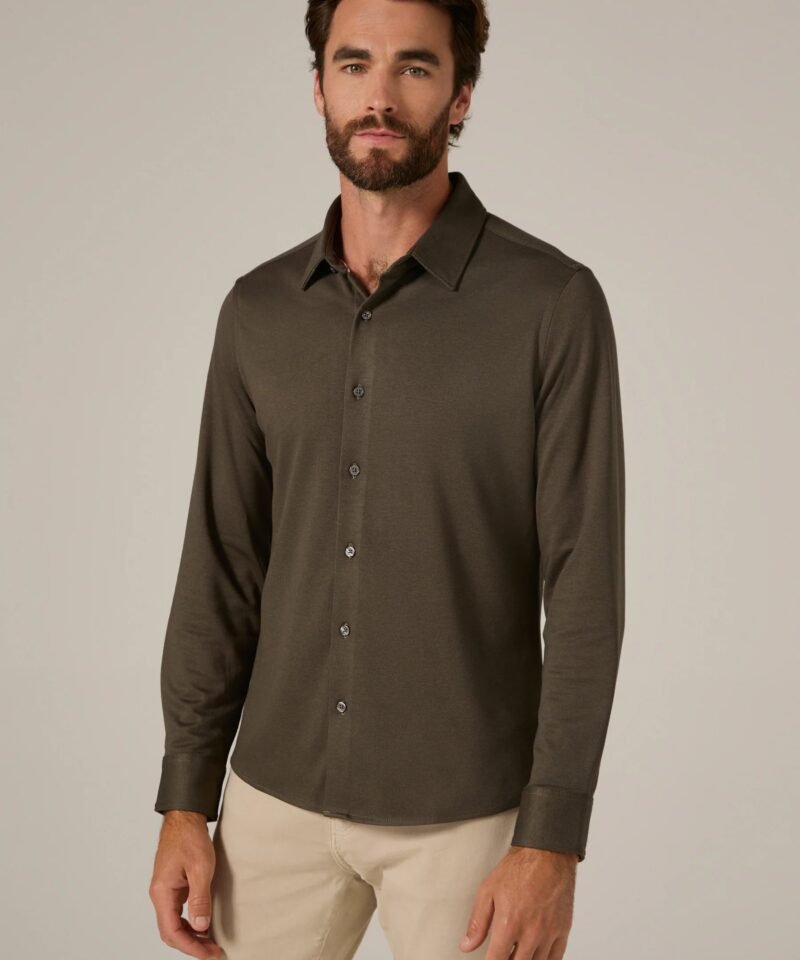 Bowery Long Sleeve Shirt- Olive