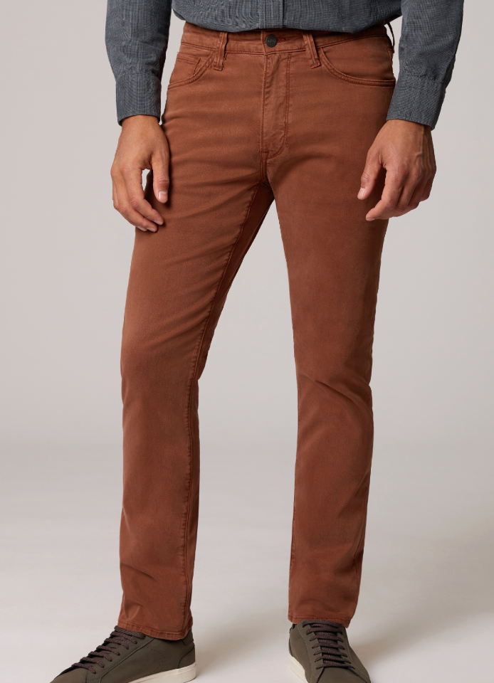 Charisma Relaxed Straight Pants- Terracotta Twill