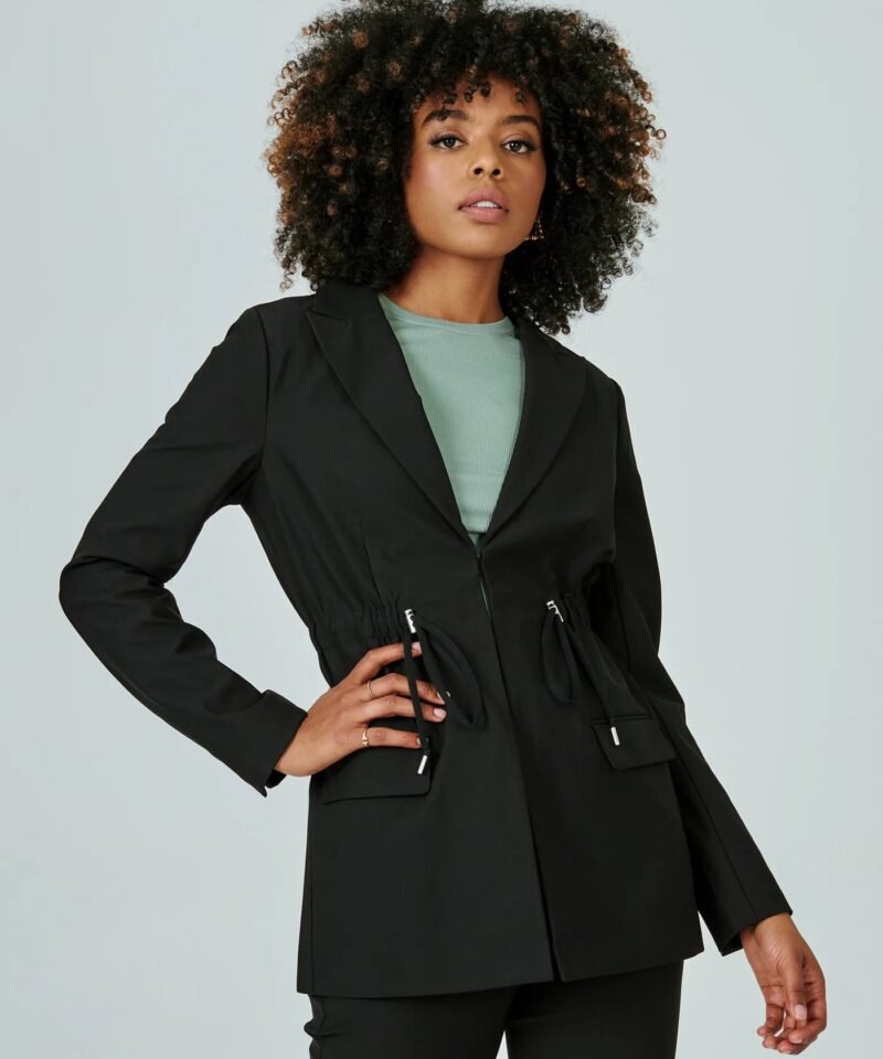 7Diamonds Infinity™ Cinched Waist Blazer- Black