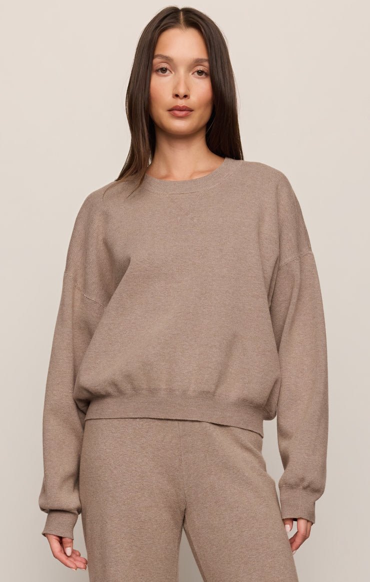 Take It Easy Sweater- Heather Ash