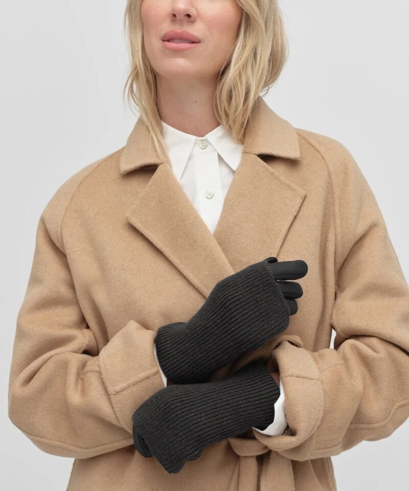 The City Gloves- Black Leather